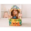 Svitici domecek safari se lvem activity board s hracimi a montessori prvky
