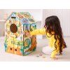 Svitici domecek activity board se spoustou hracich a montessori prvku safari se lvem