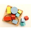 Dřevěné puzzle vkládací pro děti ze sady skládaček a hlavolamů